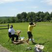 Maggy bringing down some clay pigeons